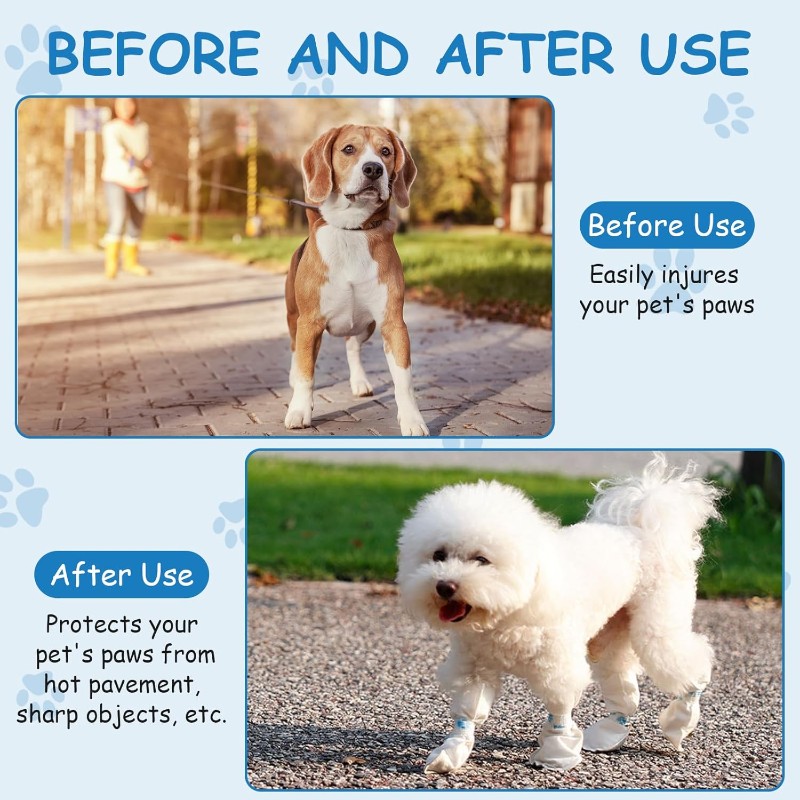 Dog Booties Paw Protector - 【NOEL】Tek Kullanımlık Evcil Hayvan Ayakkabı Kılıfları