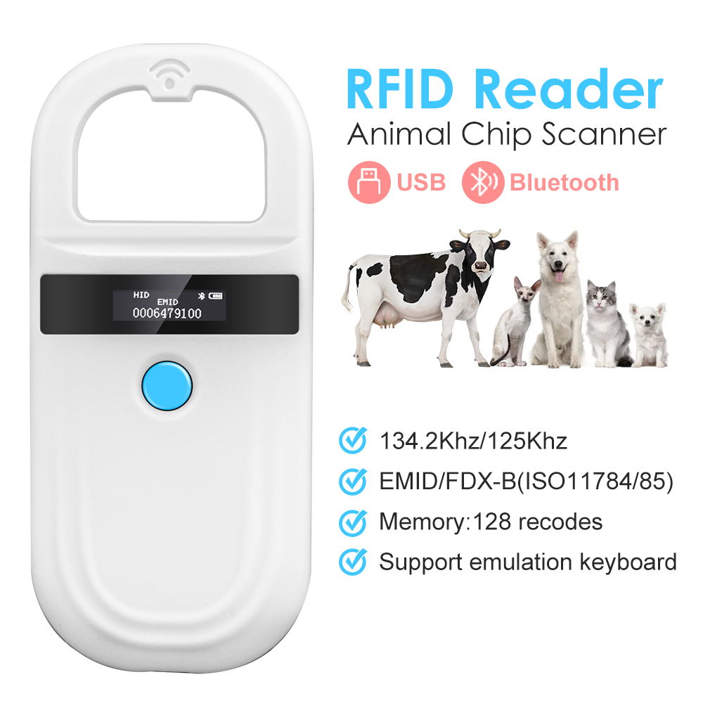 Pet Supplies Online - El 134.2KHz 125kHz Hayvan RFID Okuyucu