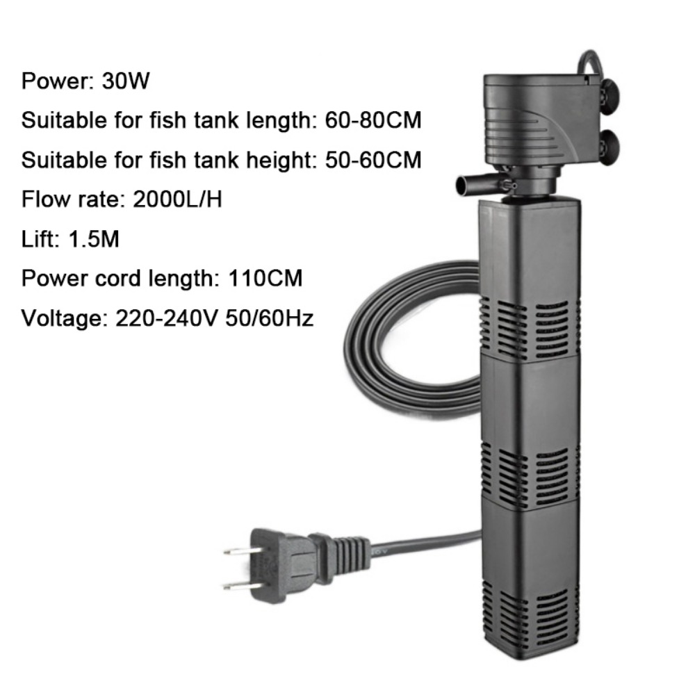 Fish Tank Filter Pump - Plastik 3'ü 1 Arada Balık Tankı