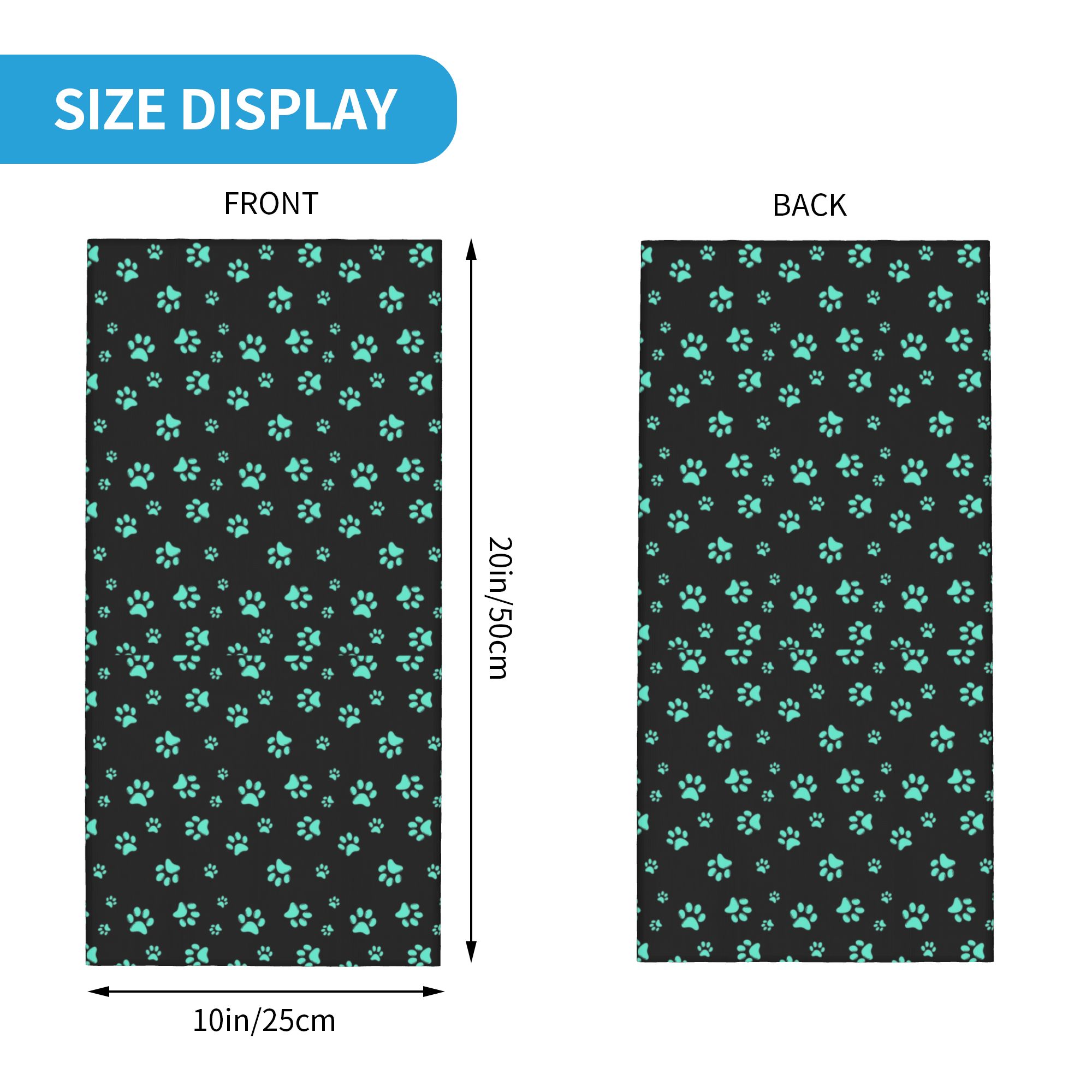 Özel Aqua Köpek Pati Baskı Des - Dog Bandana Scarf incelemesi ve fiyatı